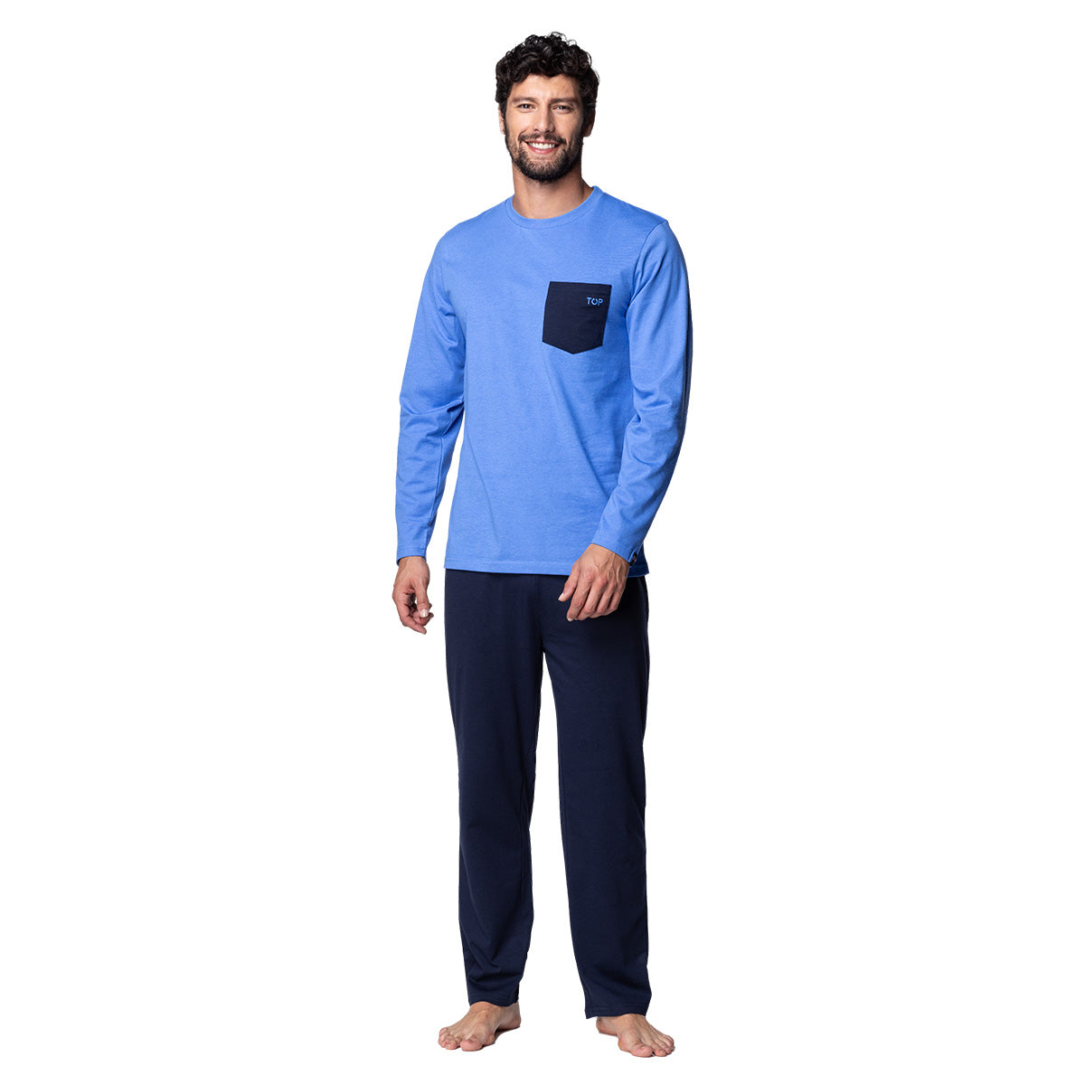 Pijama Hombre Invierno Algodón C1