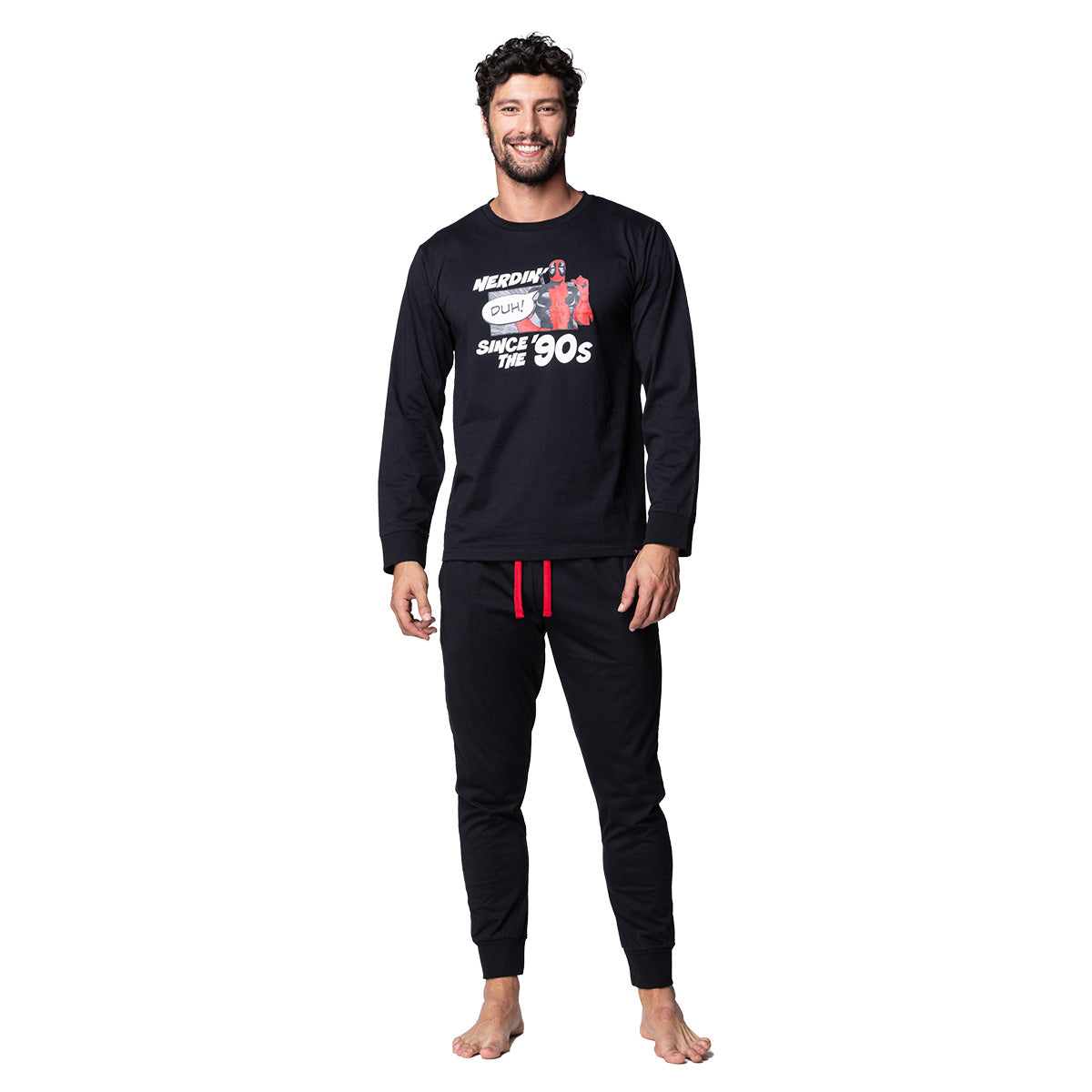 Pijama Hombre Invierno Algodón Deadpool C1