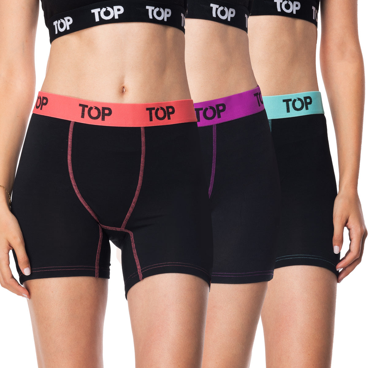 Bóxer Mujer Medio Algodón Pack 3 C3 - Top Underwear