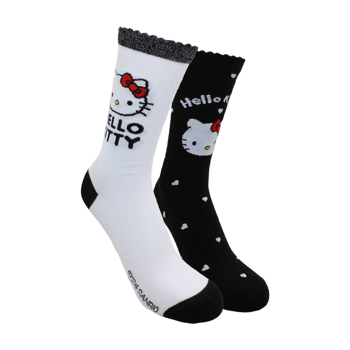 Calcetines Largos Mujer Algodón Pack 2 Hello Kitty C2