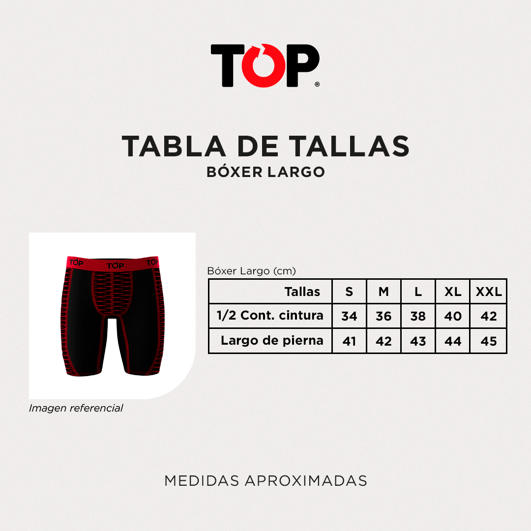 Tabla de talles de boxer sale