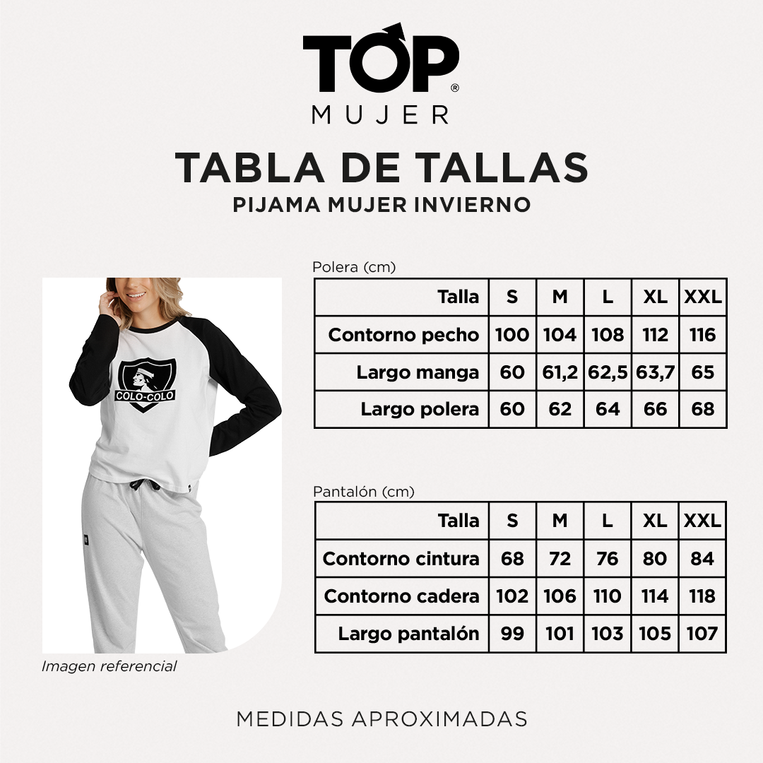 Pijama Top Algodón Invierno Mujer Colo Colo C1 - Top Underwear