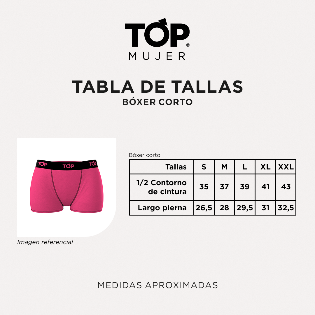 Bóxer Corto MUJER Modal Pack 3 C1 - Top Underwear