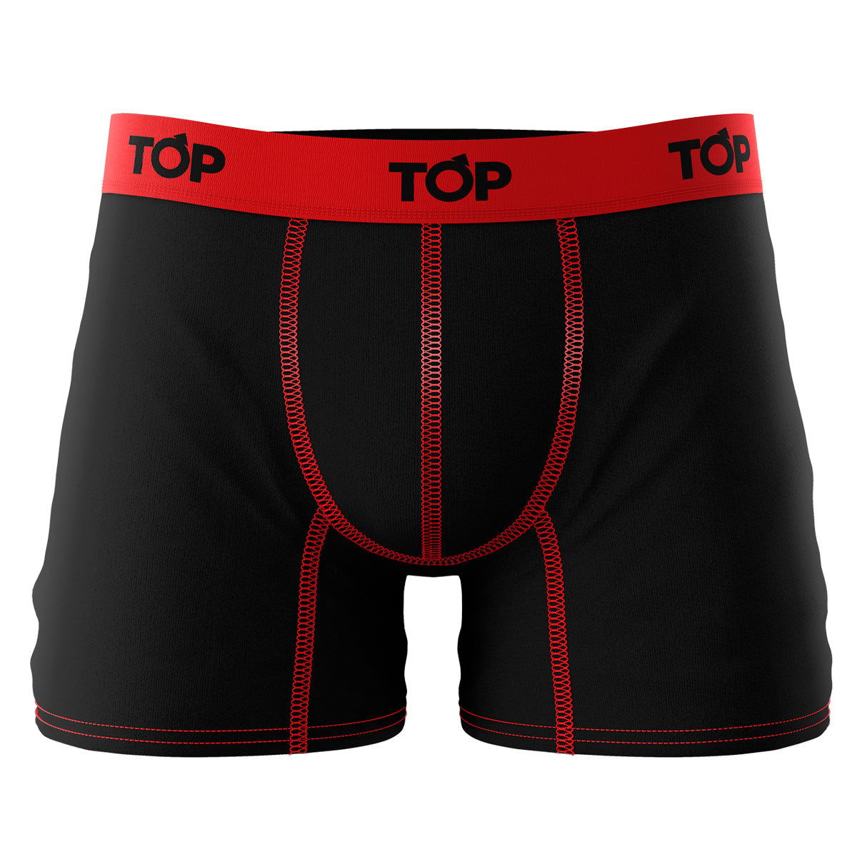 Boxers de Algodón Básicos Ajustados de Color Rojo Liso, Cómodos y