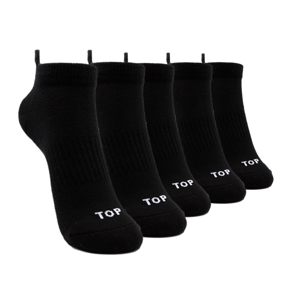 Calcetines Deportivos Tobilleros Negros Mujer Pack 5 - Top Underwear