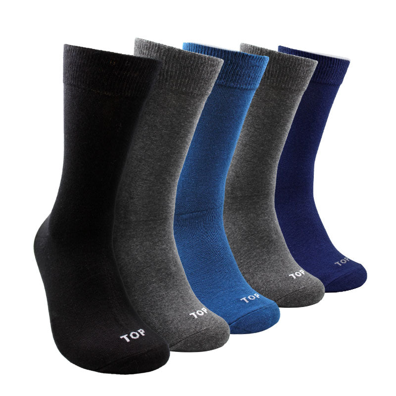 Comprar 5 pares de calcetines de algodón de alta calidad para hombre, nuevo  estilo, calcetines negros de negocios para hombre, calcetines suaves  transpirables para hombre de talla grande 38-48