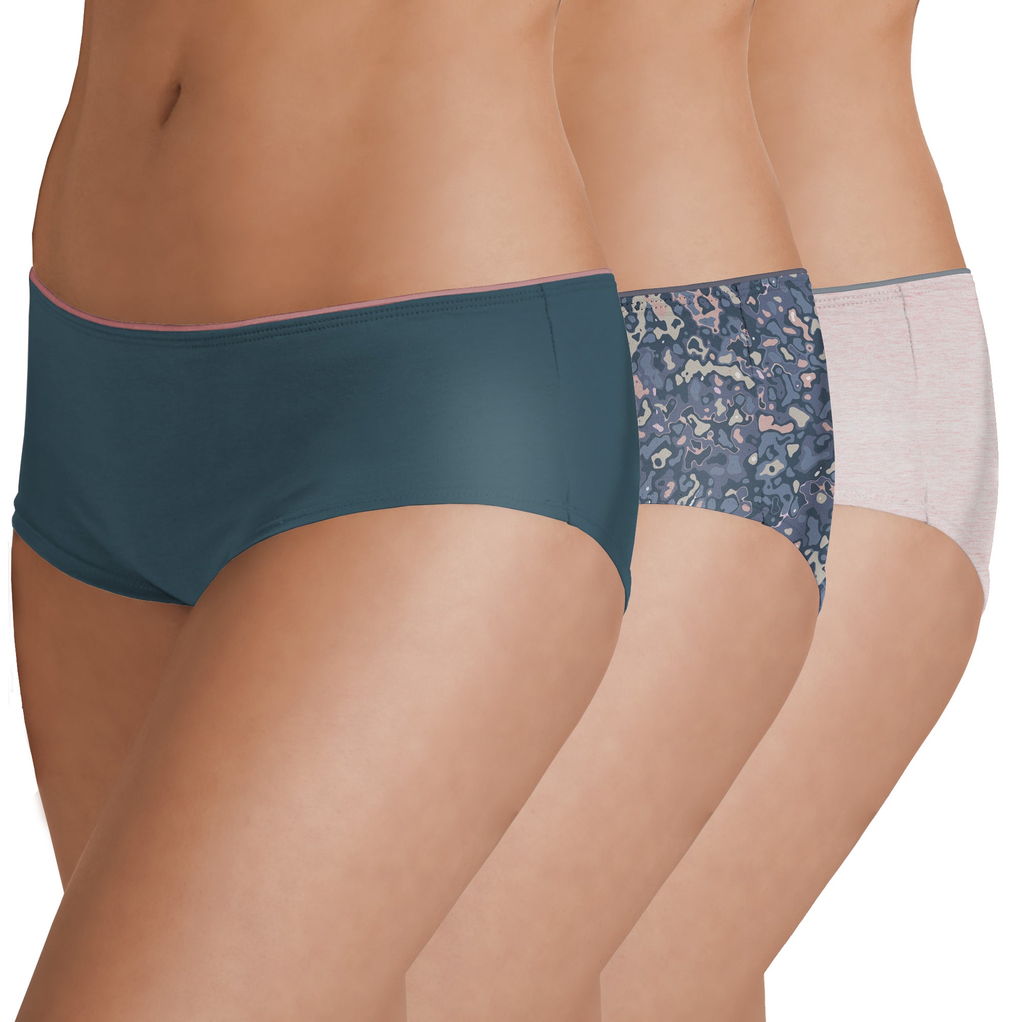 Bóxer Medio Algodón MUJER Pack 3 PlayList Tropical Splash 🎵 - Top Underwear