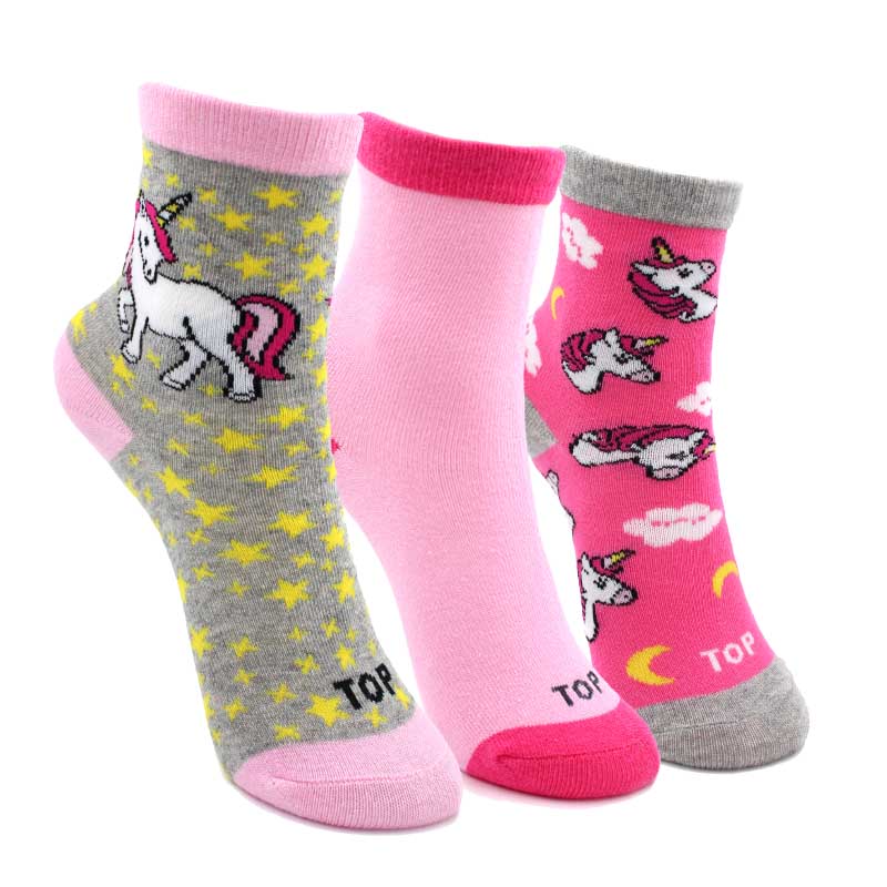 L & K-II 12er calcetines de niña de algodón para niños pequeños con patrón  lindo calcetines de zapatillas para niños coloridos 2808VA